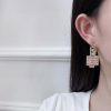 ☀️☑️ 香奈儿双c方形滴油半圆耳环耳钉 ☀️