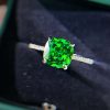☑️TIFFANY&Co.蒂芙尼方形绿钻戒指