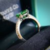 ☑️TIFFANY&Co.蒂芙尼方形绿钻戒指