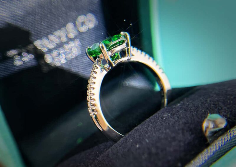 ☑️TIFFANY&Co.蒂芙尼方形绿钻戒指 - Image 23