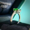 ☑️TIFFANY&Co.蒂芙尼方形绿钻戒指