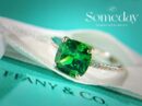 ☑️TIFFANY&Co.蒂芙尼方形绿钻戒指