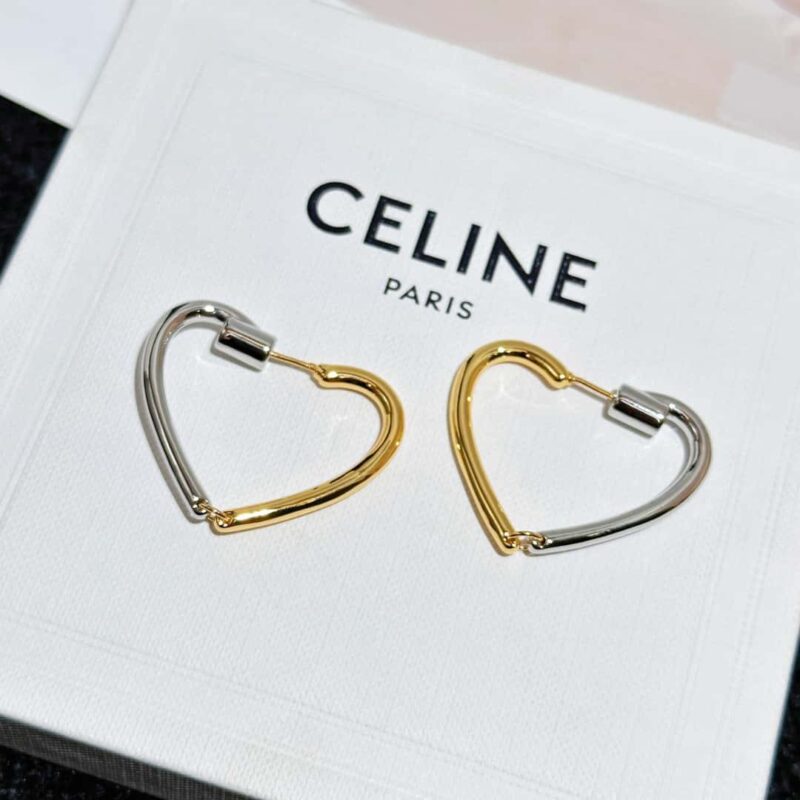 ☀️原单货 ☀️☑️ Celine瑟琳简约风桃心爱心耳钉耳环 ☀️ - Image 6
