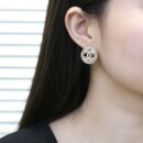 ☀️☑️ 香奈儿C1双c圆形耳钉耳环 ☀️