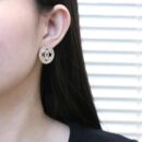 ☀️☑️ 香奈儿C1双c圆形耳钉耳环 ☀️