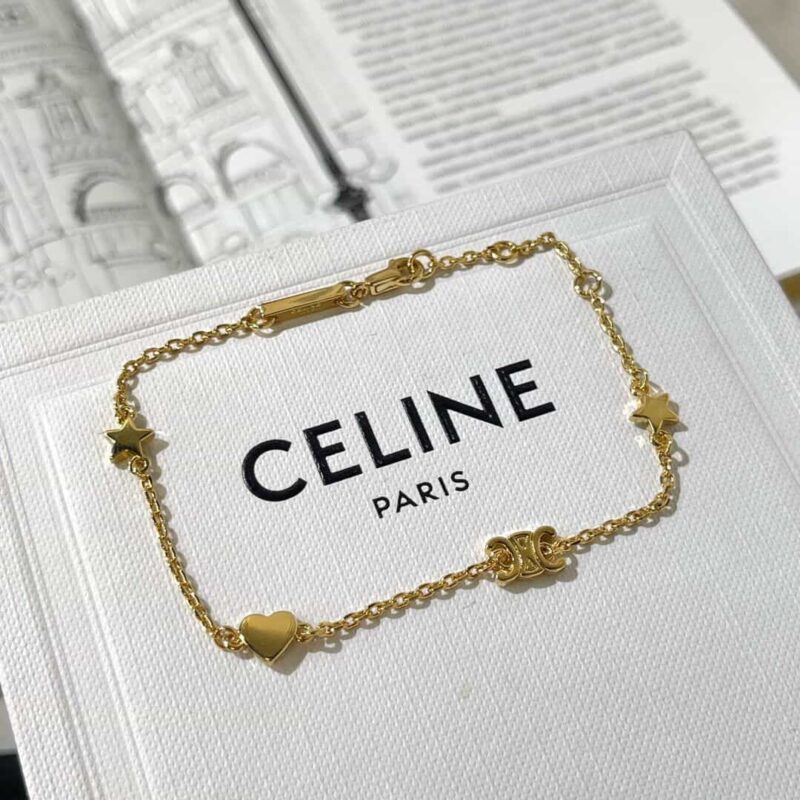 Celine瑟琳凯旋门桃心五角星手链 项链 耳钉 - Image 4