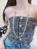 香奈儿项链 ☀️☑️ 香奈儿双c长珍珠项链毛衣链 ☀️