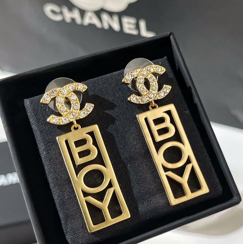 CHANEL香奈儿 双c boy耳钉耳环
