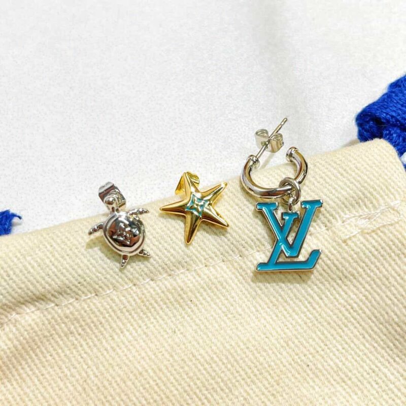 Louis Vuitton 路易威登 三合一 海龟星星字母项链 耳钉 - Image 3