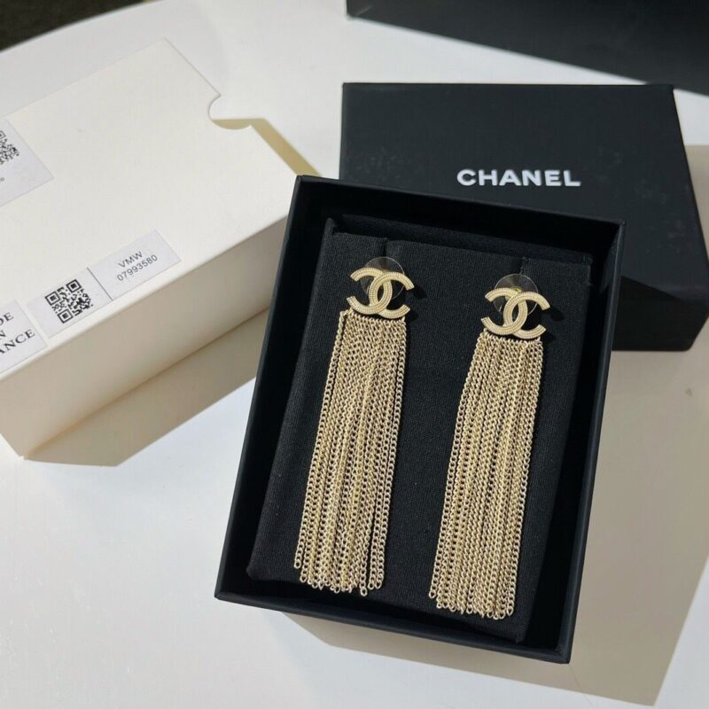 CHANEL香奈儿双c流苏耳钉耳环