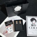 香奈儿耳钉耳环 ☀️☑️ 香奈儿c2双c橘色宝石耳钉耳环 ☀️