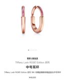 ☀️Tiffany Lock粉色半钻锁头耳钉耳环 ☀️