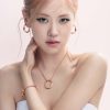 ☀️Tiffany Lock粉色半钻锁头耳钉耳环 ☀️
