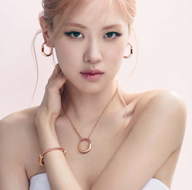 ☀️Tiffany Lock粉色半钻锁头耳钉耳环 ☀️ - Image 4