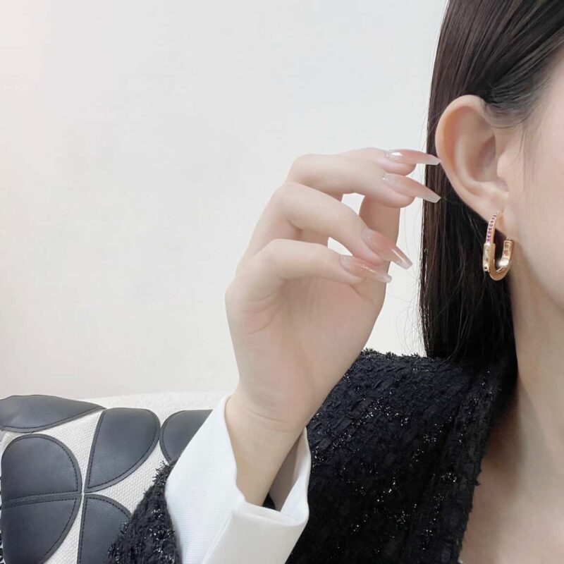 ☀️Tiffany Lock粉色半钻锁头耳钉耳环 ☀️ - Image 5