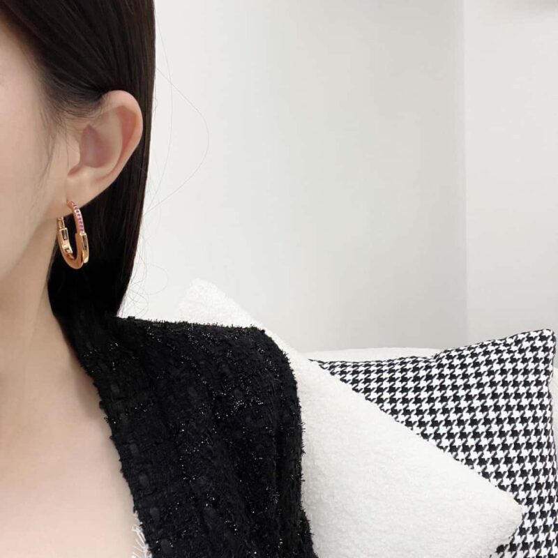 ☀️Tiffany Lock粉色半钻锁头耳钉耳环 ☀️ - Image 6