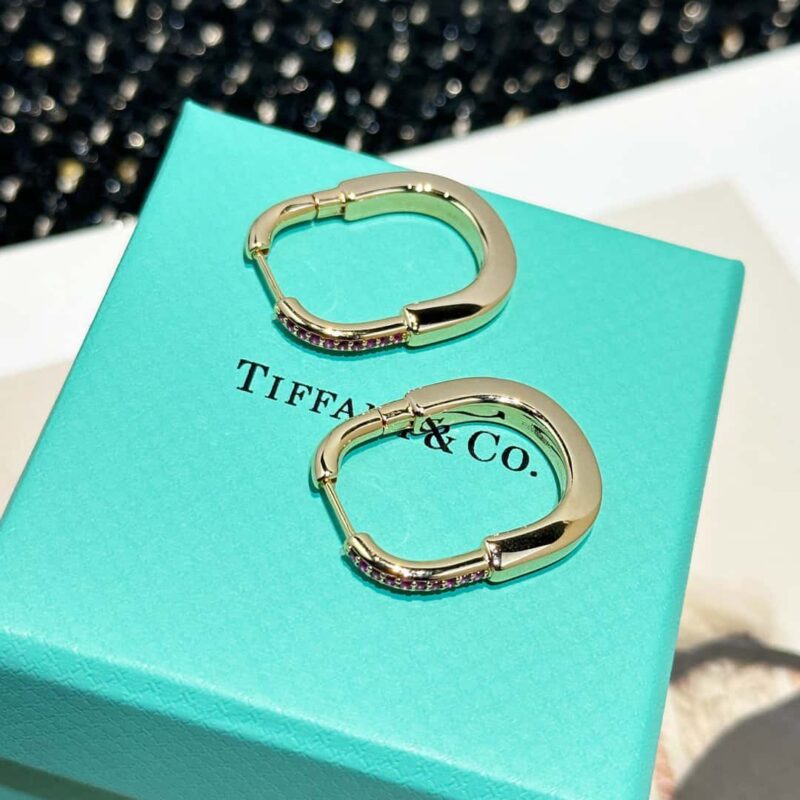 ☀️Tiffany Lock粉色半钻锁头耳钉耳环 ☀️ - Image 10