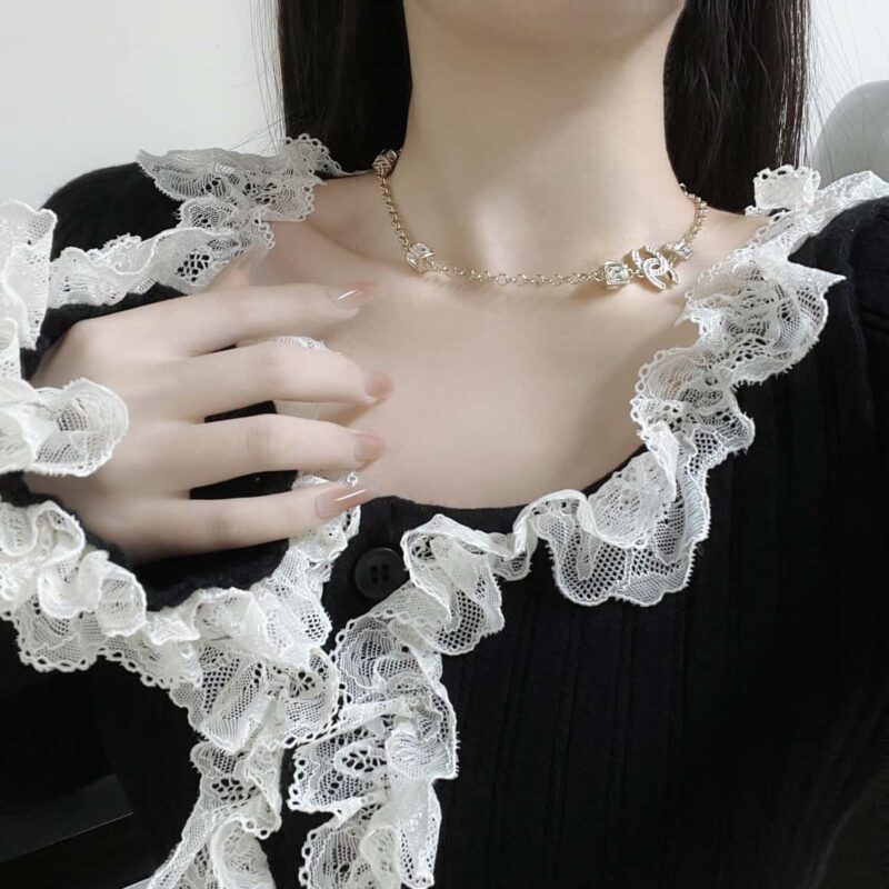 ☀️☑️ 香奈儿双C方形钻石项链 - Image 6