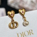 ☑️DIOR迪奥桃心爱心CD珍珠不对称耳钉耳环