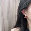 ☀️原单货☀BVLGARI宝格丽DIVAS’ DREAM 红玉髓白贝母孔雀石扇子耳钉耳环 ☀️