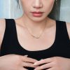 ❤️ TIFFANY&Co.蒂芙尼Knot系列双色金镶钻项链