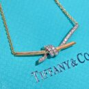 ❤️ TIFFANY&Co.蒂芙尼Knot系列双色金镶钻项链