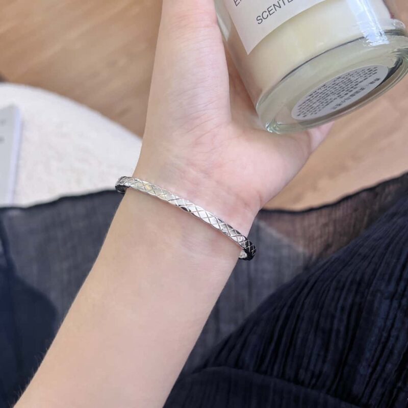 CNC版本带钻 ☑️CHANEL香奈儿coco crush系列窄版菱格纹手镯手环 - Image 5