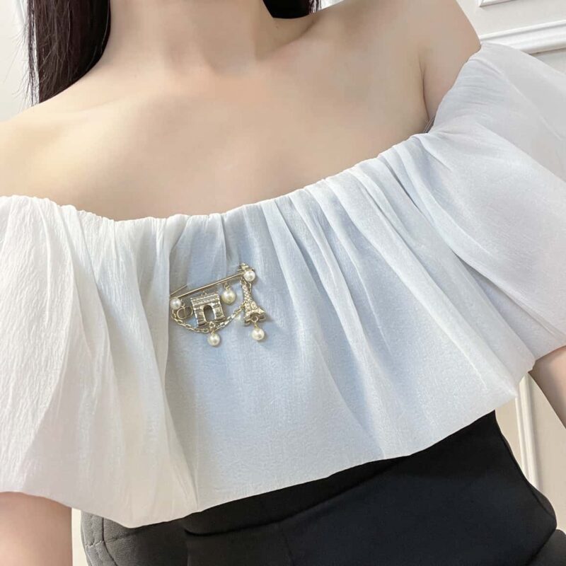 ☑️DIOR迪奥珍珠巴黎铁塔凯旋门胸针 - Image 13