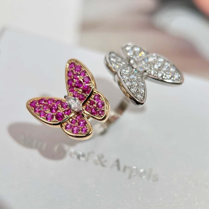 ☀️原单货 ☀️Van Cleef &Arpels 梵克雅宝Two Butterfly蝴蝶戒指 ☀ - Image 11