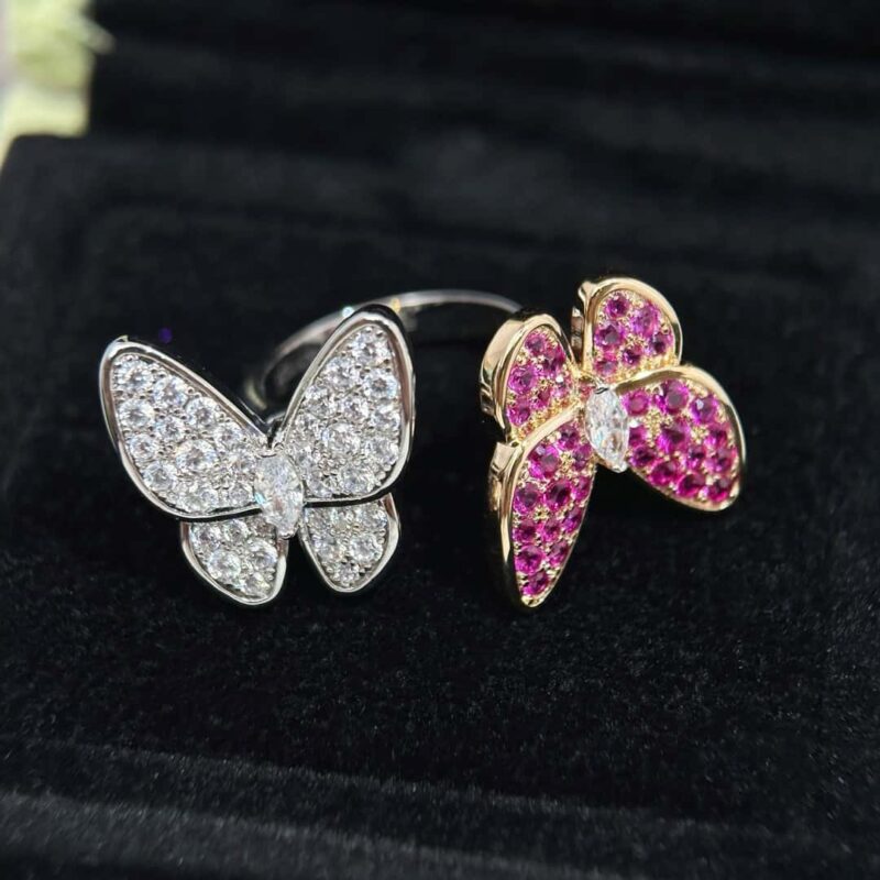 ☀️原单货 ☀️Van Cleef &Arpels 梵克雅宝Two Butterfly蝴蝶戒指 ☀ - Image 14