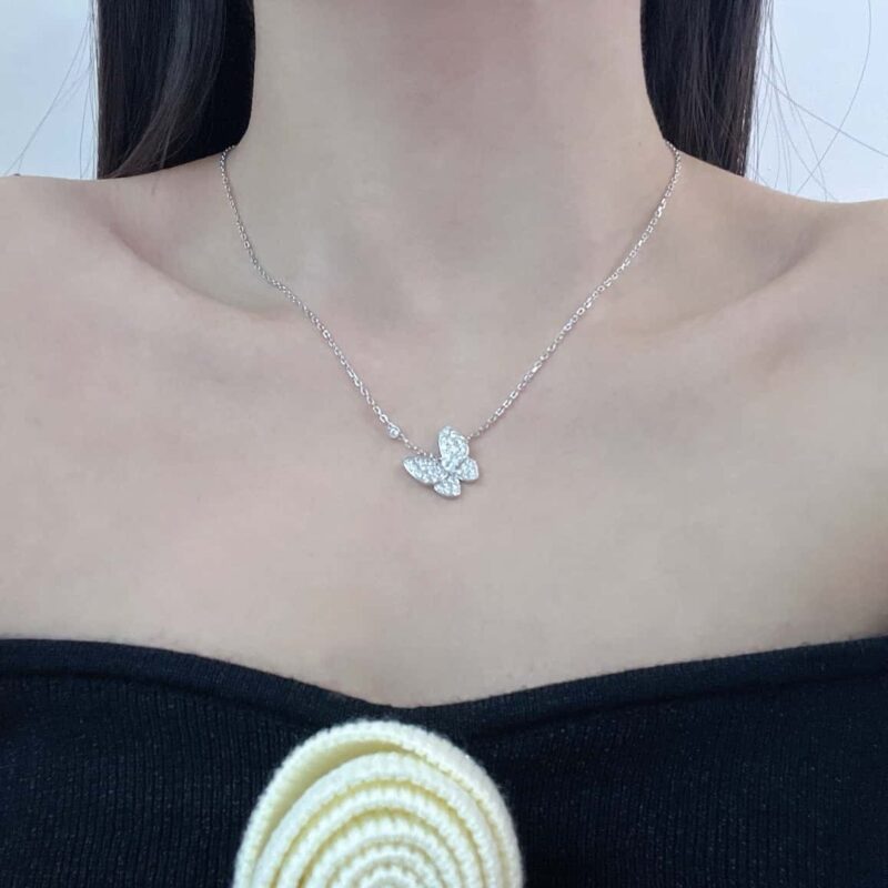 ☀️原单货 ☀️Van Cleef &Arpels 梵克雅宝Two Butterfly满钻蝴蝶项链 - Image 10