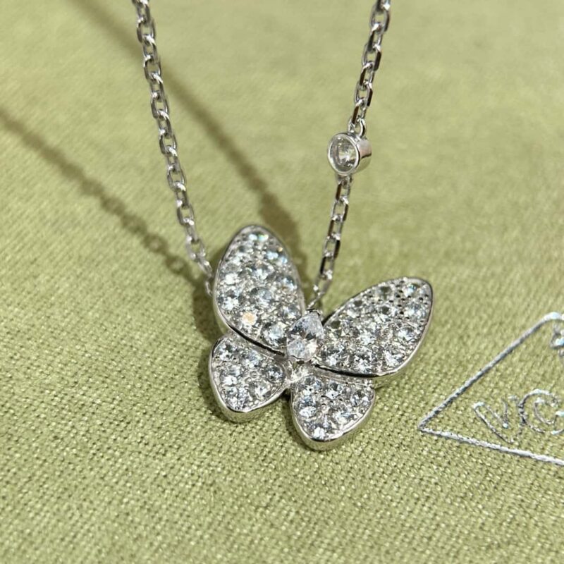☀️原单货 ☀️Van Cleef &Arpels 梵克雅宝Two Butterfly满钻蝴蝶项链 - Image 17