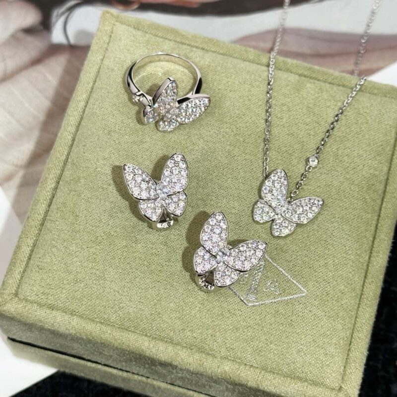 ☀️原单货 ☀️Van Cleef &Arpels 梵克雅宝Two Butterfly满钻蝴蝶 耳环耳拍 ☀ - Image 6