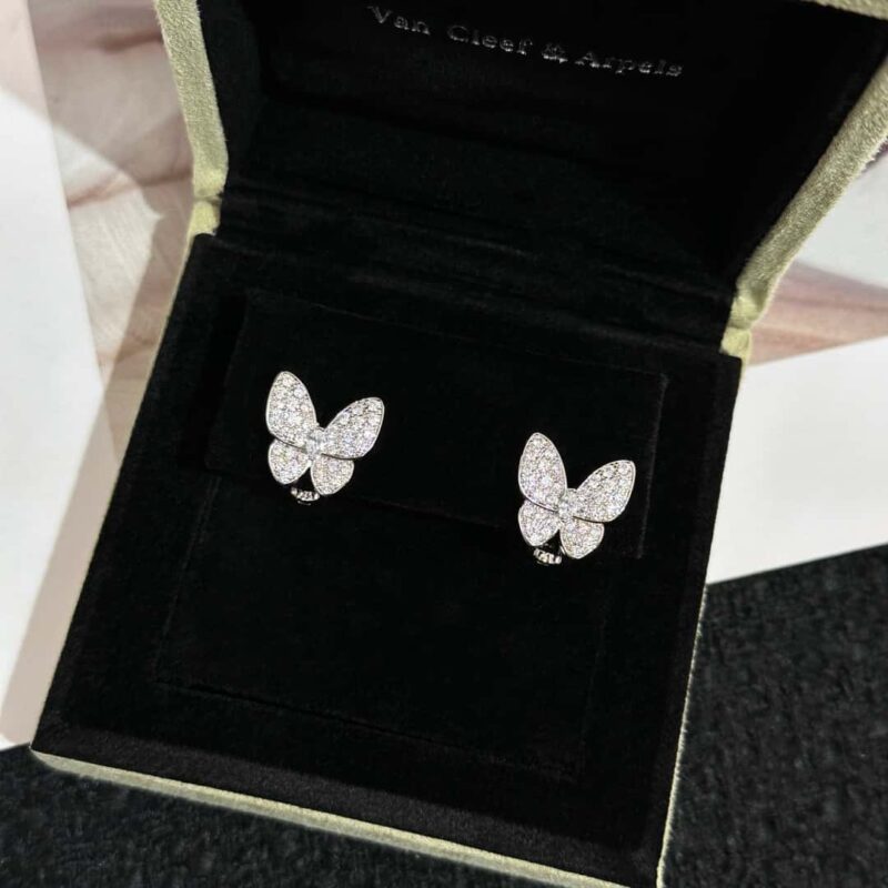 ☀️原单货 ☀️Van Cleef &Arpels 梵克雅宝Two Butterfly满钻蝴蝶 耳环耳拍 ☀ - Image 7