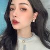 CHANEL香奈儿双c黑皮绳耳钉耳环