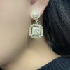 CHANEL香奈儿双c珍珠皇冠耳钉耳环