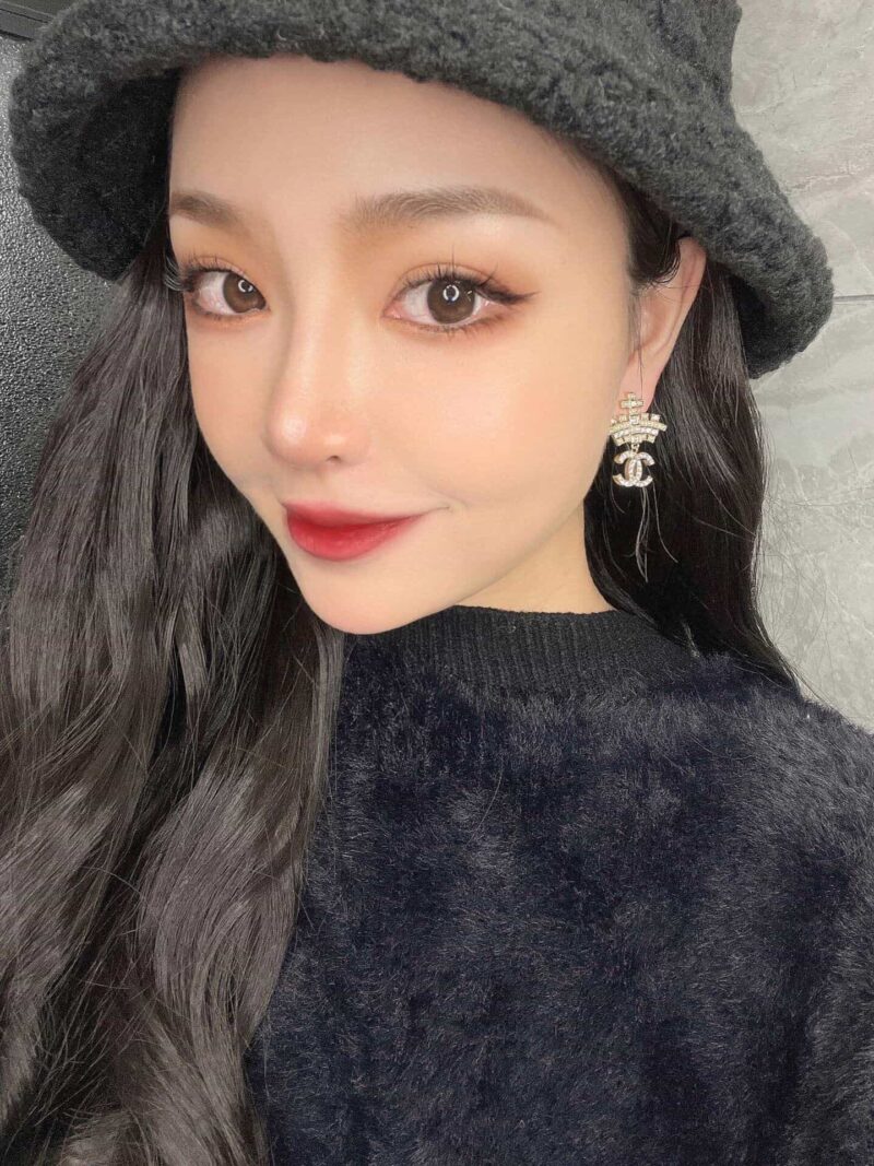 CHANEL香奈儿双c珍珠皇冠耳钉耳环 - Image 3
