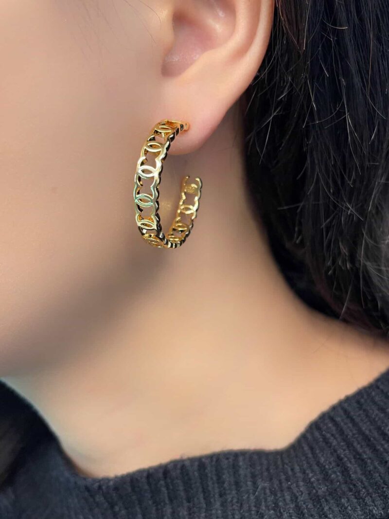 CHANEL香奈儿双c耳钉耳环 - Image 4