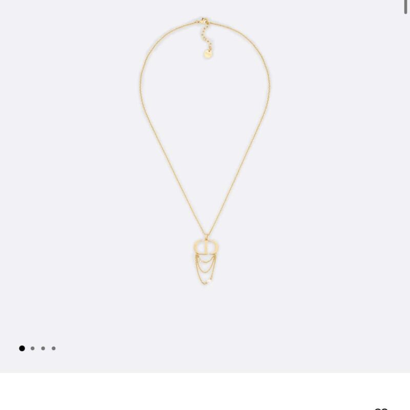 ☑️DIOR迪奥金色CD流苏项链