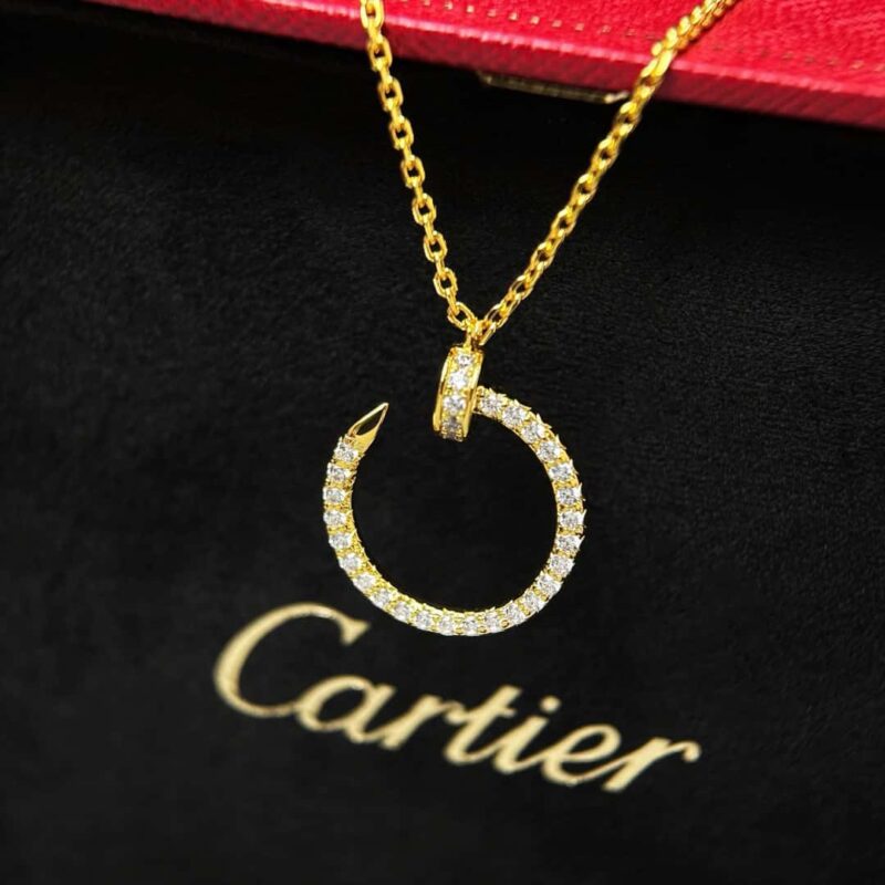 新品 ☀一比一精工版本☀卡地亚Cartier光面 满钻 钉子项链 ☀ - Image 14