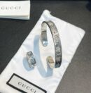Gucci古驰双G纯银手镯 戒指