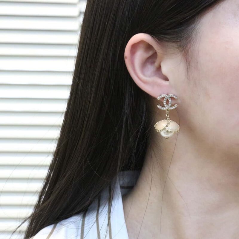 ☀️☑️ 香奈儿C2双c珍珠滴油耳钉耳环 ☀️ - Image 7