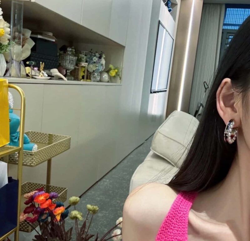香奈儿耳钉耳环 ☀️☑️ 香奈儿双c半圆珍珠耳钉耳环 ☀️ - Image 5