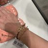 ☀️☑️ 香奈儿双c方形花朵黑皮绳项链颈链choker ☀️