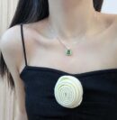 ☑️TIFFANY&Co.蒂芙尼方形绿钻项链