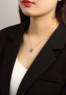 ☑️TIFFANY&Co.蒂芙尼方形绿钻项链