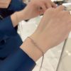【款式】Saint Laurent圣罗兰银色满钻YSL手链