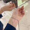 【款式】Saint Laurent圣罗兰银色满钻YSL手链