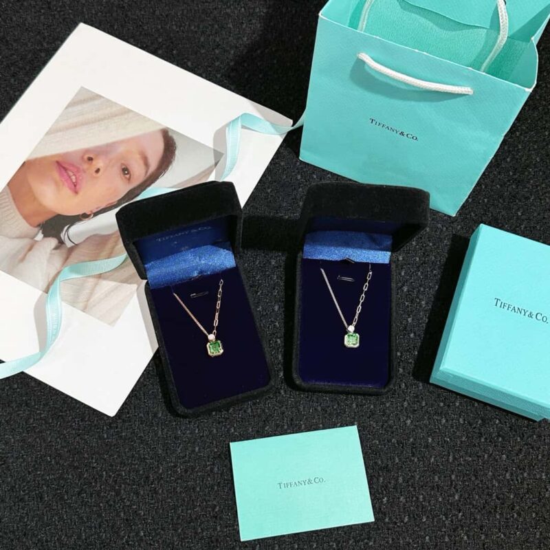 ☑️TIFFANY&Co.蒂芙尼方形绿钻项链 - Image 12