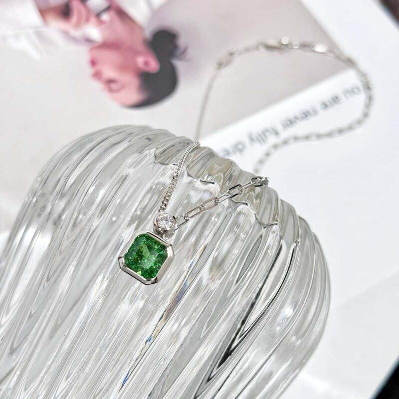 ☑️TIFFANY&Co.蒂芙尼方形绿钻项链 - Image 17